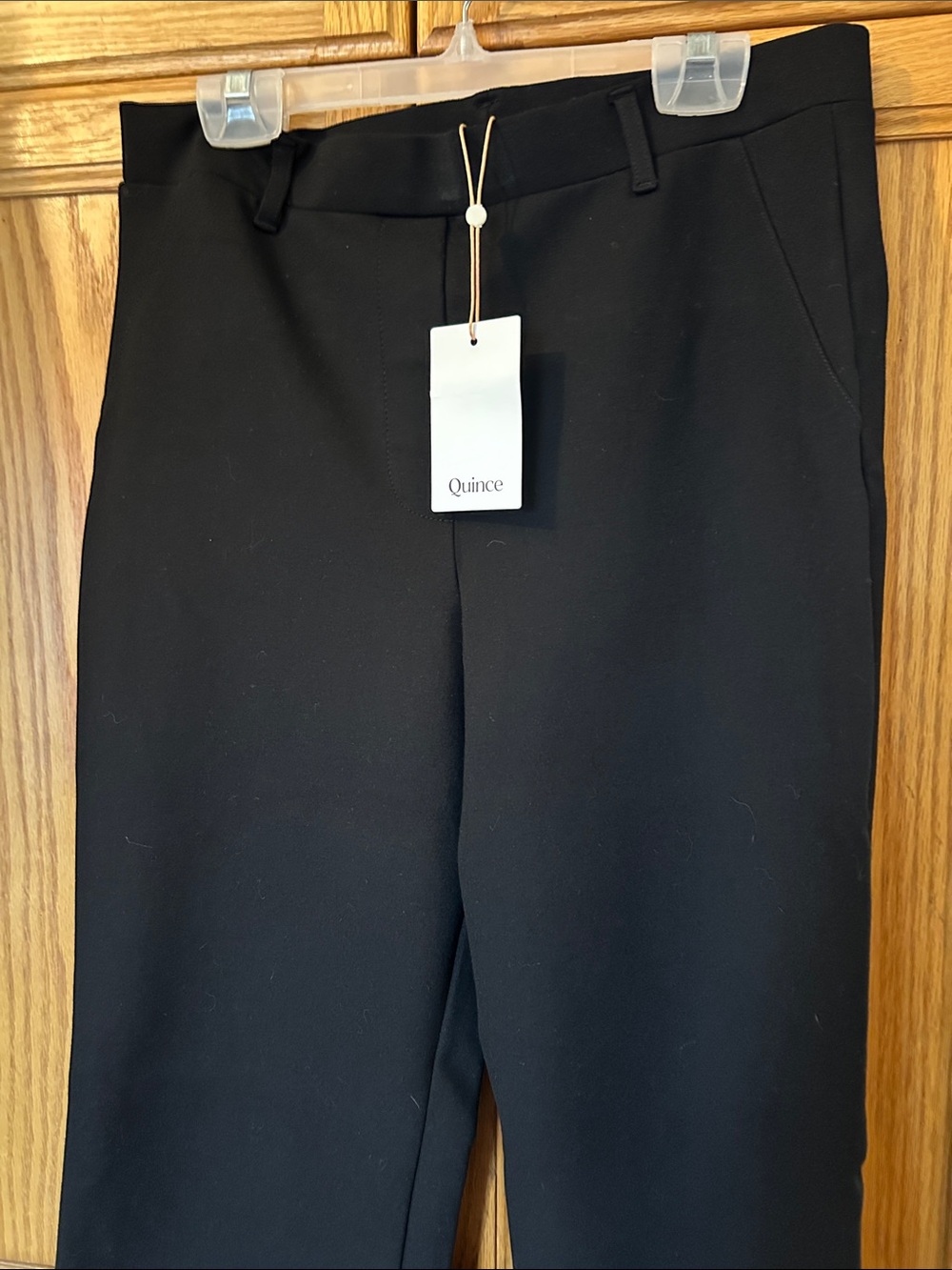 Quince Black Boot Cut Dress Pants
